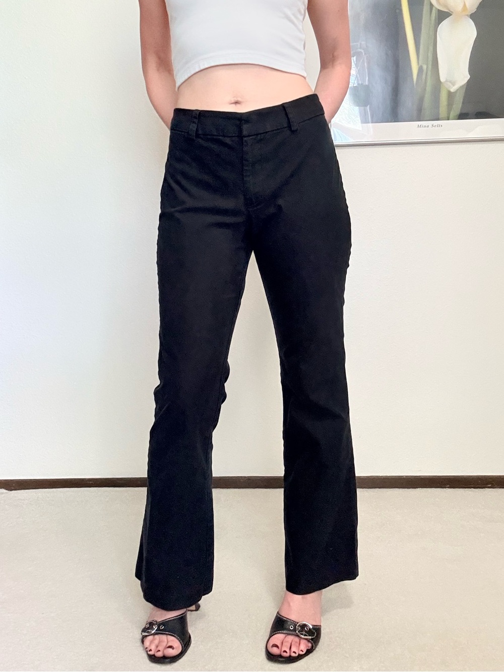 Vintage Old Navy Mid Rise Flare Pants Y2K Indie Boho Chic
